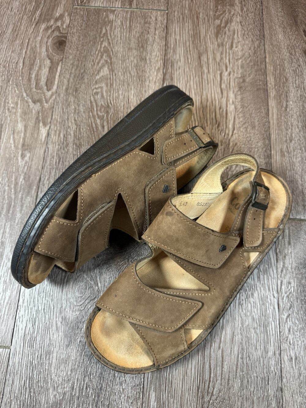 Finn Comfort Mens Size Eu 42 US 9.5 Toro Brown Strap Sandals
